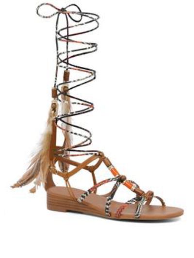 Aldo Ninna Low Wedge Feather Sandal Aldo Ninna Low Wedge Feather Sandal